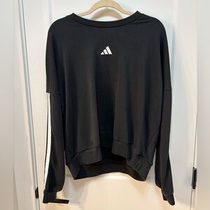 adidas Black Sweatshirt with White Stripe Detail